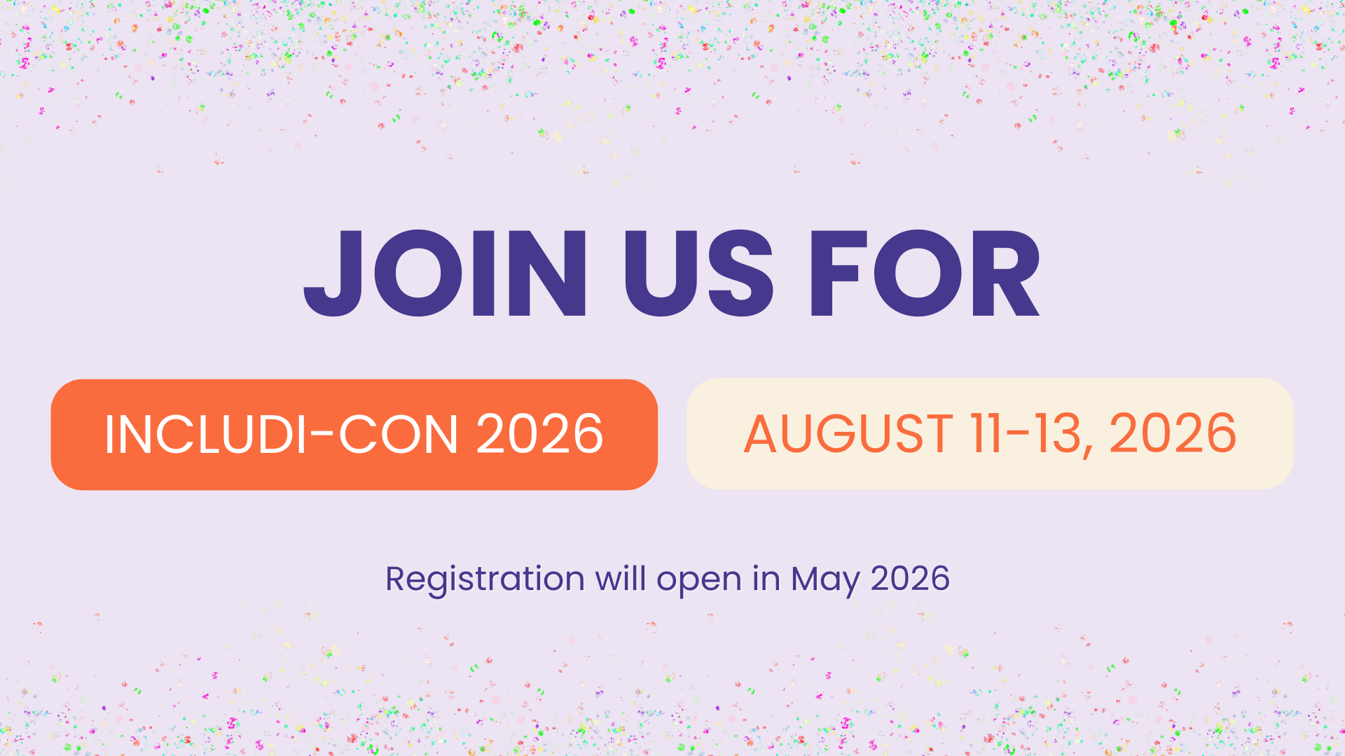 Save the Date: Includicon 2026